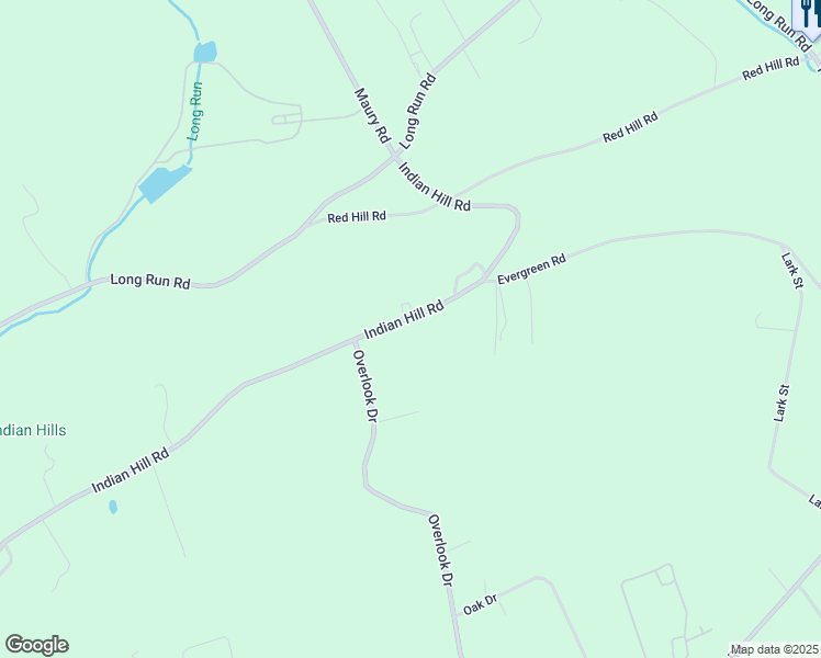 map of restaurants, bars, coffee shops, grocery stores, and more near 1935 Indian Hill Road in Lehighton