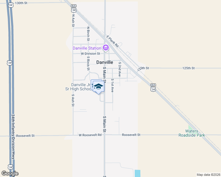 map of restaurants, bars, coffee shops, grocery stores, and more near 411 South 1st Avenue in Danville