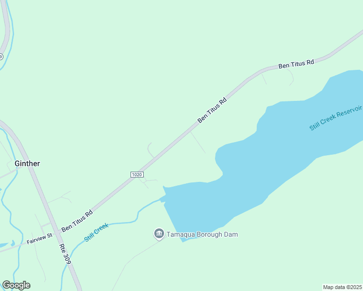 map of restaurants, bars, coffee shops, grocery stores, and more near 134 Ben Titus Road in Tamaqua