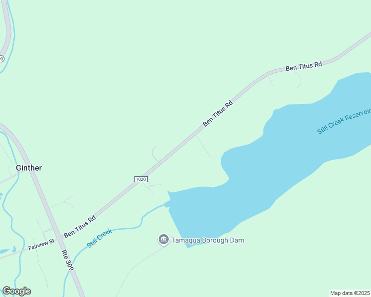 map of restaurants, bars, coffee shops, grocery stores, and more near 134 Ben Titus Road in Tamaqua