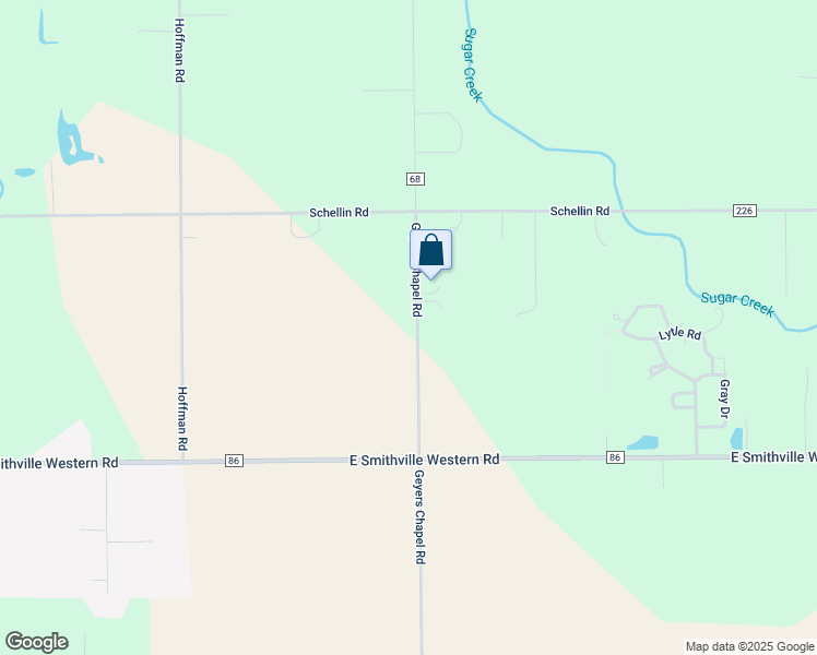 map of restaurants, bars, coffee shops, grocery stores, and more near 5110 North Geyers Chapel Road in Smithville