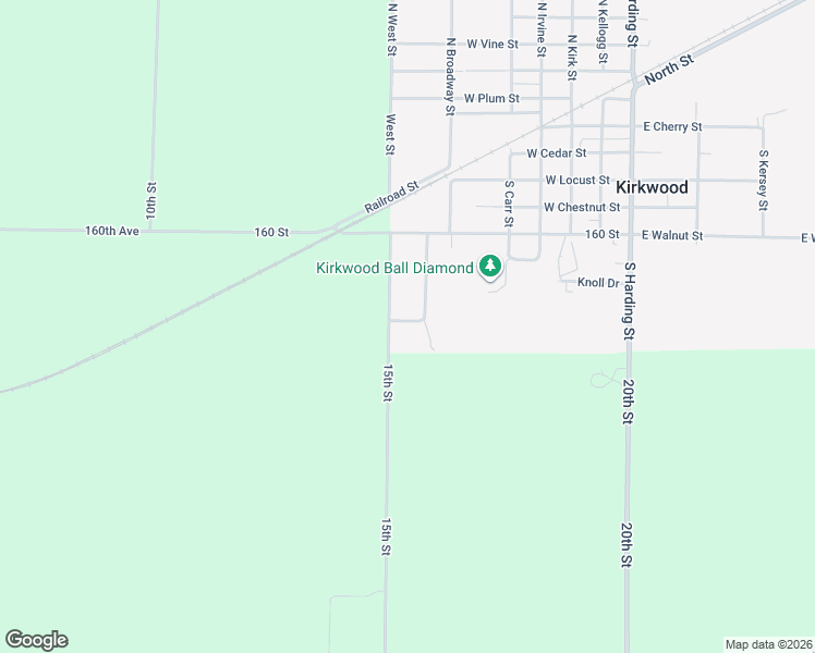 map of restaurants, bars, coffee shops, grocery stores, and more near 515 South Locust Street in Kirkwood