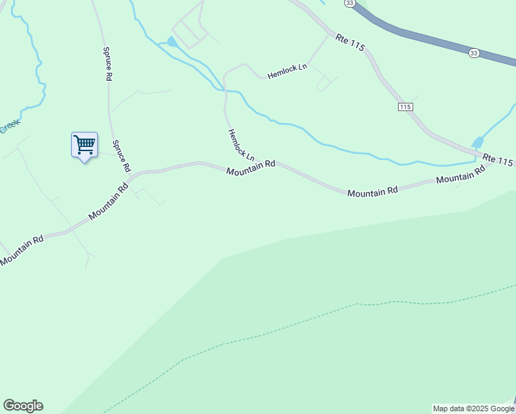 map of restaurants, bars, coffee shops, grocery stores, and more near 3180 Mountain Road in Saylorsburg