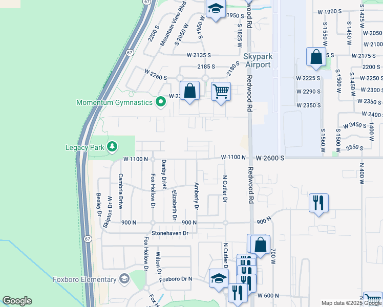 map of restaurants, bars, coffee shops, grocery stores, and more near 911 Berkeley Drive in North Salt Lake