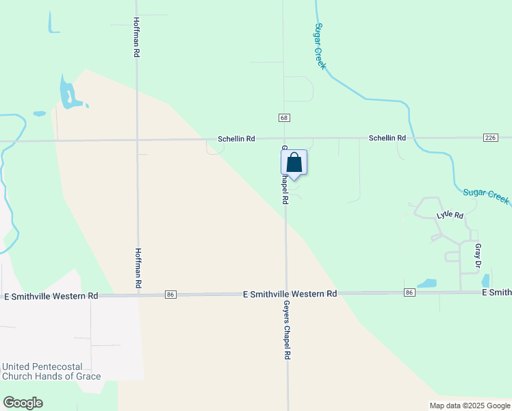 map of restaurants, bars, coffee shops, grocery stores, and more near 5110 North Geyers Chapel Road in Smithville