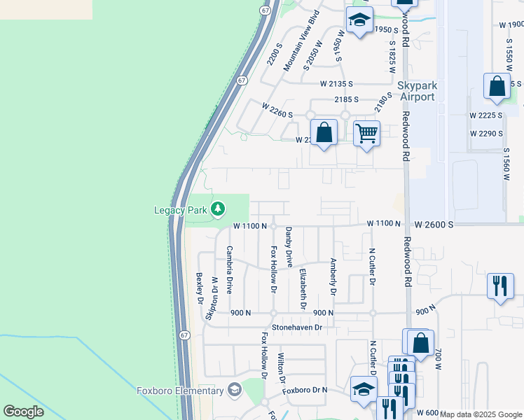 map of restaurants, bars, coffee shops, grocery stores, and more near 1054 Allington Drive in North Salt Lake