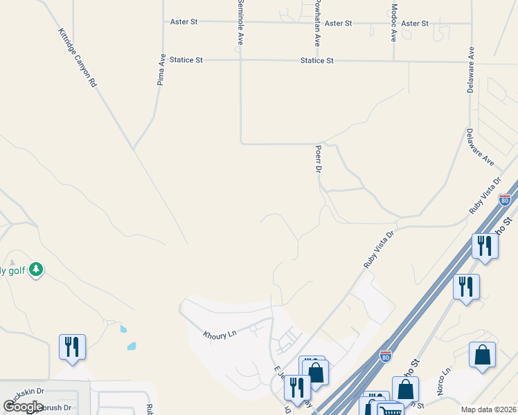 map of restaurants, bars, coffee shops, grocery stores, and more near 3219 Ruby Vista Drive in Elko