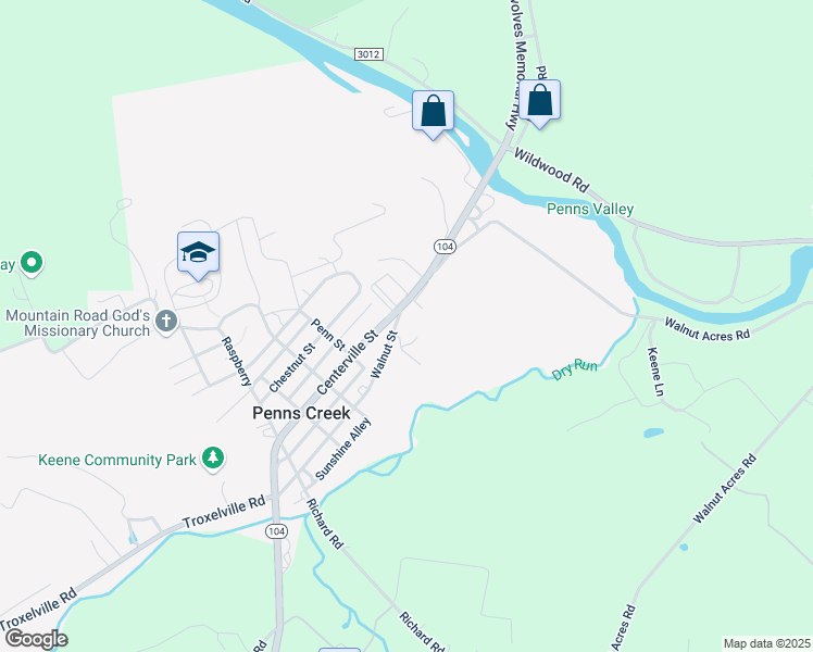 map of restaurants, bars, coffee shops, grocery stores, and more near 109 Centerville Street in Middleburg