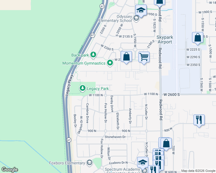 map of restaurants, bars, coffee shops, grocery stores, and more near 997 Allington Drive in North Salt Lake