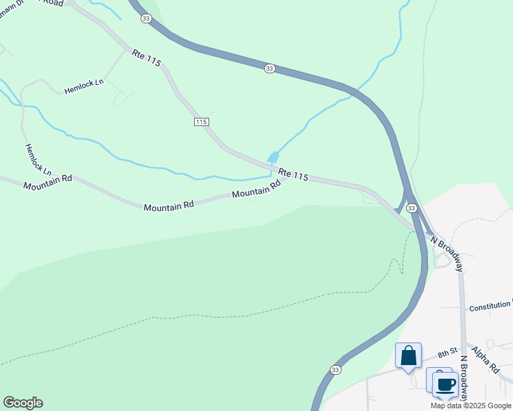 map of restaurants, bars, coffee shops, grocery stores, and more near 107 Dillon Road in Saylorsburg