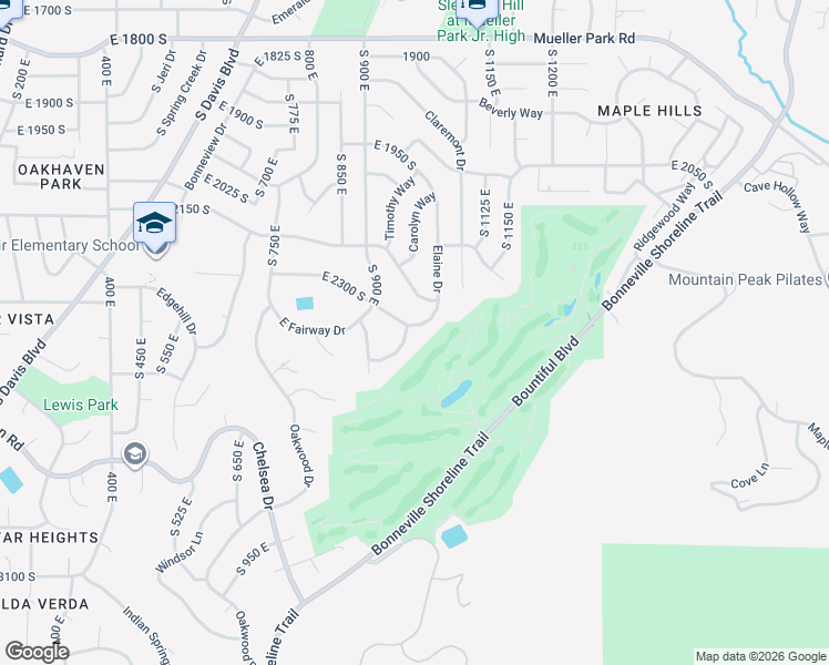 map of restaurants, bars, coffee shops, grocery stores, and more near 973 San Simeon Way in Bountiful