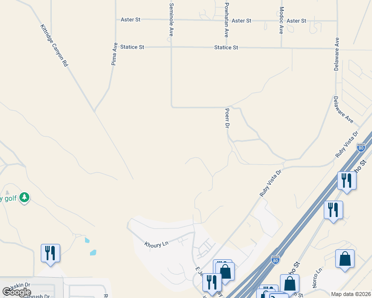 map of restaurants, bars, coffee shops, grocery stores, and more near 3219 Ruby Vista Drive in Elko