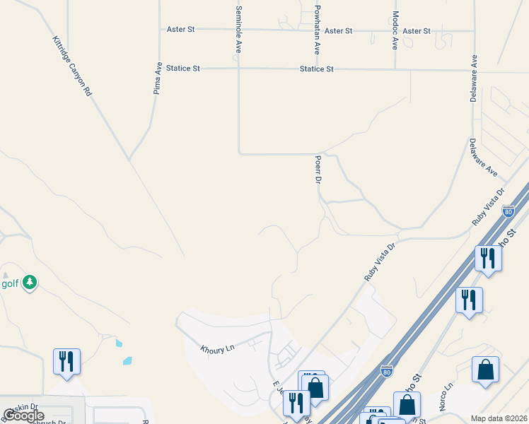 map of restaurants, bars, coffee shops, grocery stores, and more near 3219 Ruby Vista Drive in Elko