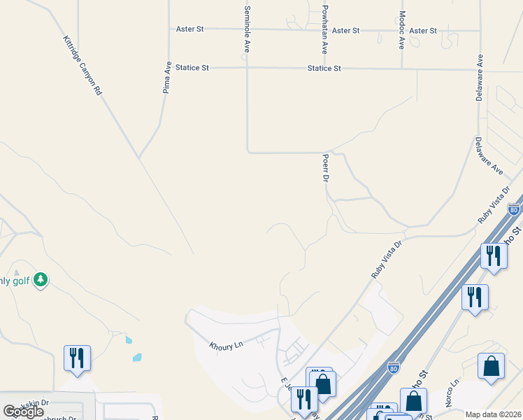 map of restaurants, bars, coffee shops, grocery stores, and more near 3219 Ruby Vista Drive in Elko
