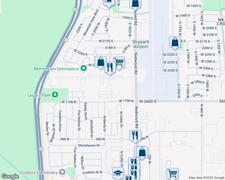 map of restaurants, bars, coffee shops, grocery stores, and more near 858 Halstead Drive in North Salt Lake