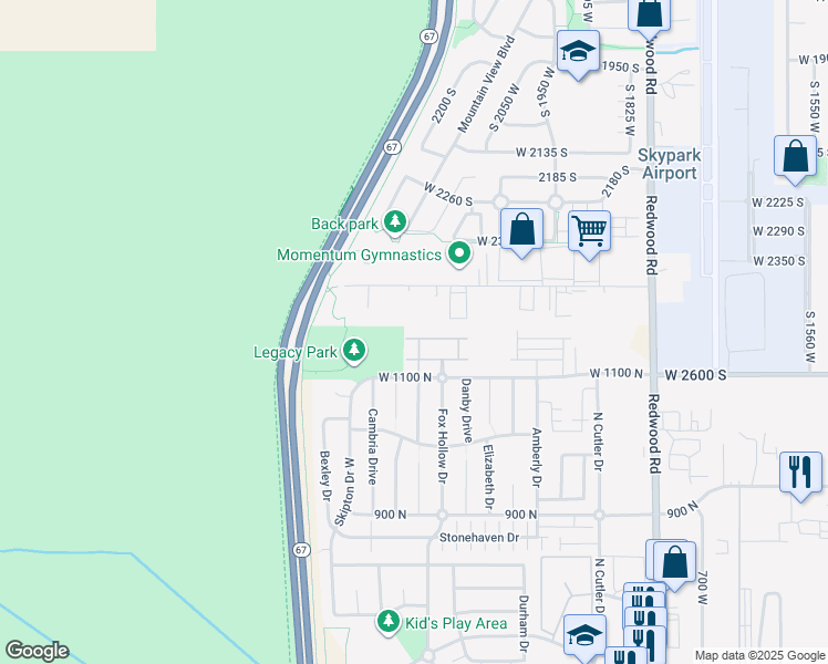 map of restaurants, bars, coffee shops, grocery stores, and more near 1064 Allington Drive in North Salt Lake