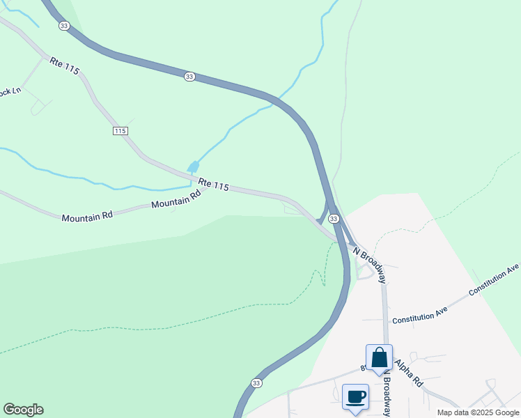 map of restaurants, bars, coffee shops, grocery stores, and more near Route 115 in Saylorsburg