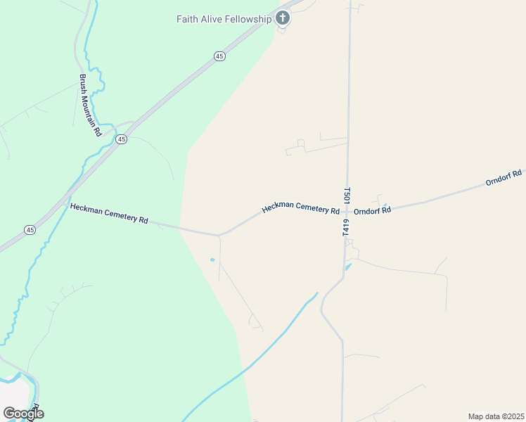 map of restaurants, bars, coffee shops, grocery stores, and more near Heckman Cemetery Road in Centre County