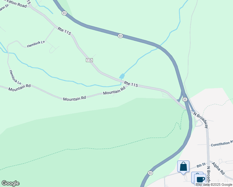 map of restaurants, bars, coffee shops, grocery stores, and more near 107 Dillon Road in Saylorsburg