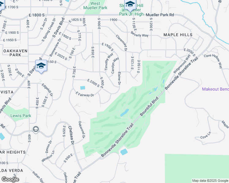 map of restaurants, bars, coffee shops, grocery stores, and more near 973 San Simeon Way in Bountiful