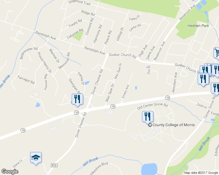 map of restaurants, bars, coffee shops, grocery stores, and more near 31 Mac Spar Drive in Randolph