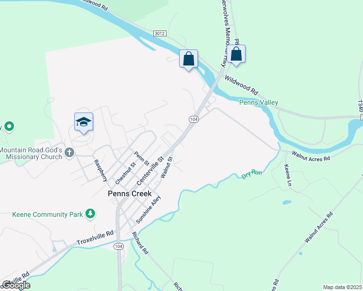 map of restaurants, bars, coffee shops, grocery stores, and more near 109 Centerville Street in Middleburg