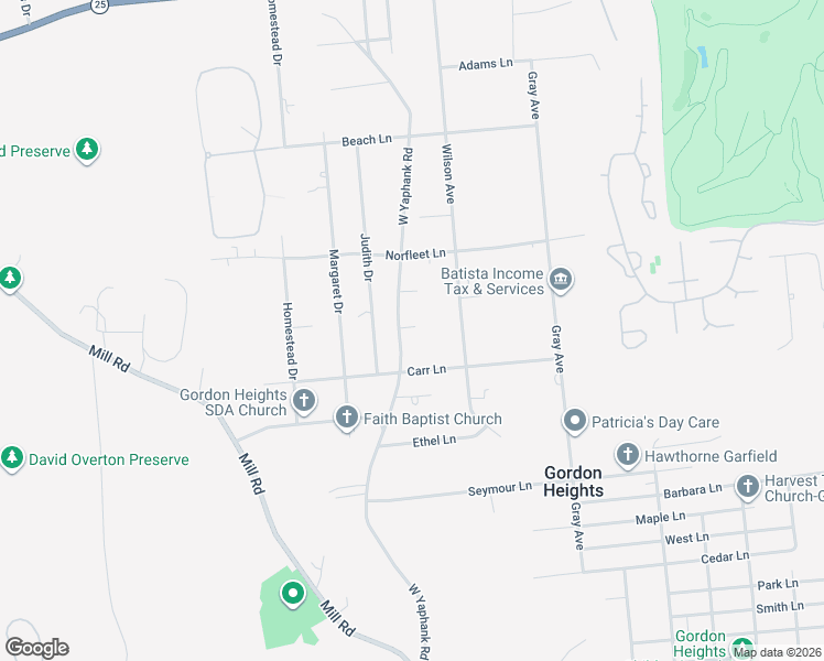 map of restaurants, bars, coffee shops, grocery stores, and more near 101 West Yaphank Road in Coram