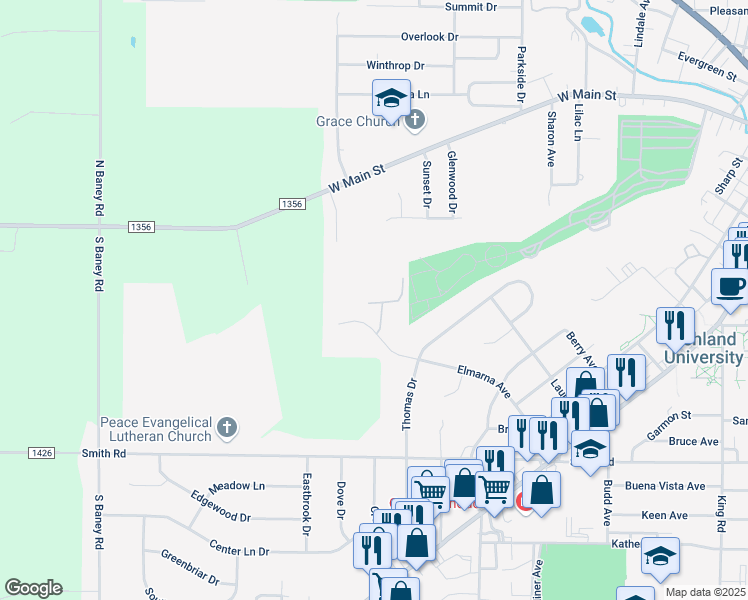 map of restaurants, bars, coffee shops, grocery stores, and more near 877 Williamsburg Court in Ashland