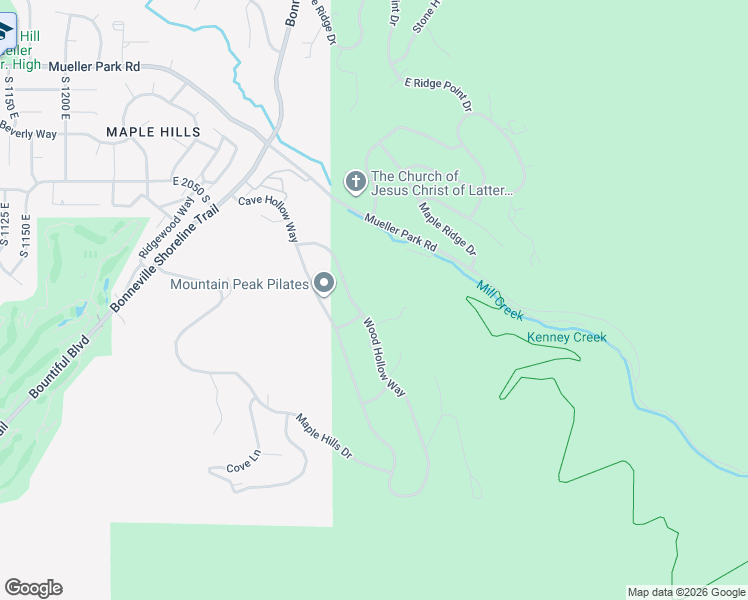 map of restaurants, bars, coffee shops, grocery stores, and more near 1838 2475 South in Bountiful