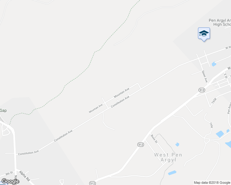 map of restaurants, bars, coffee shops, grocery stores, and more near 953 Mountain Avenue in Pen Argyl