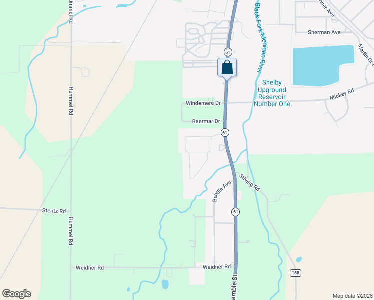 map of restaurants, bars, coffee shops, grocery stores, and more near 34 Faye Avenue in Shelby