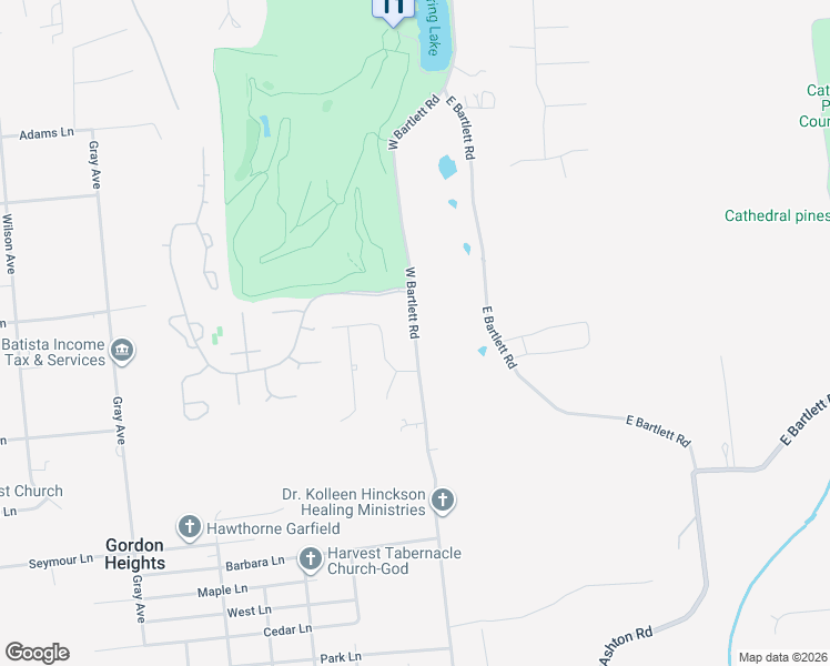 map of restaurants, bars, coffee shops, grocery stores, and more near 58 West Bartlett Road in Middle Island