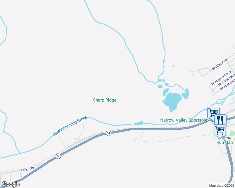 map of restaurants, bars, coffee shops, grocery stores, and more near in Nesquehoning