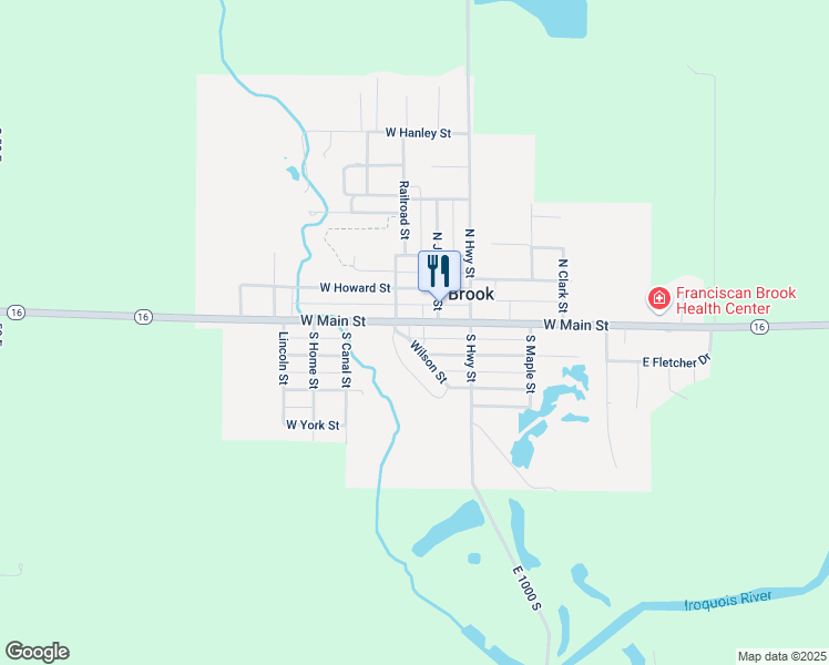 map of restaurants, bars, coffee shops, grocery stores, and more near 228 West Howard Street in Brook