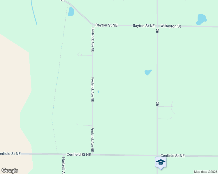 map of restaurants, bars, coffee shops, grocery stores, and more near 6480 Frederick Avenue Northeast in Alliance