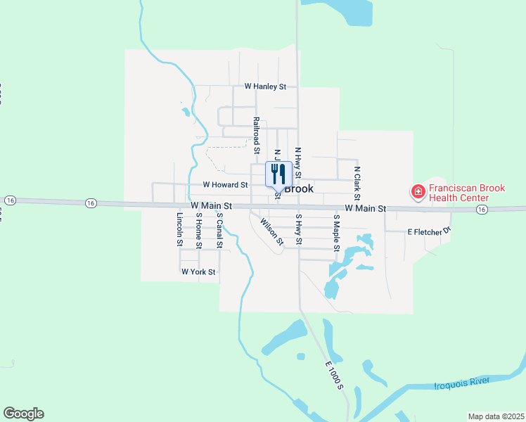 map of restaurants, bars, coffee shops, grocery stores, and more near 228 West Howard Street in Brook