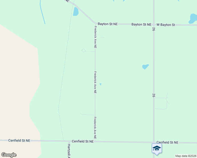 map of restaurants, bars, coffee shops, grocery stores, and more near 6480 Frederick Avenue Northeast in Alliance