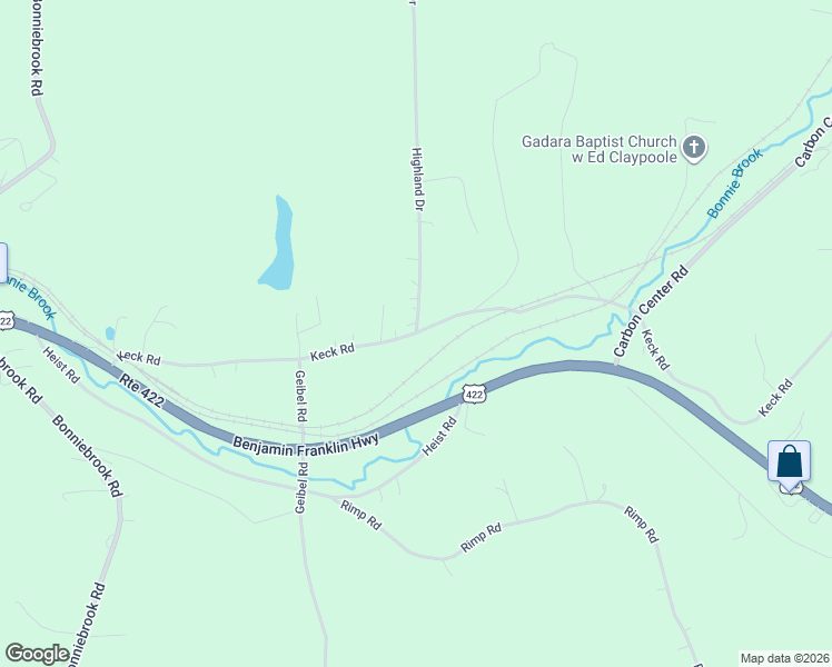 map of restaurants, bars, coffee shops, grocery stores, and more near 300 Keck Road in Butler
