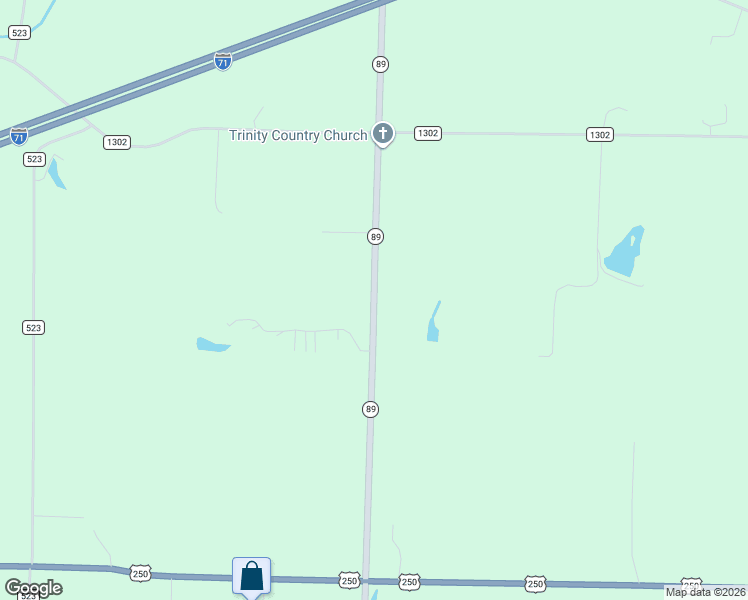 map of restaurants, bars, coffee shops, grocery stores, and more near 1333 Ohio 89 in Ashland