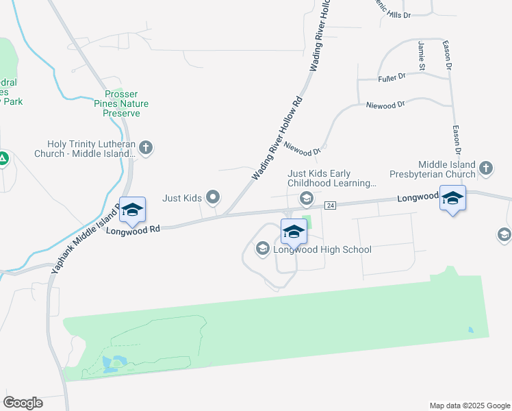 map of restaurants, bars, coffee shops, grocery stores, and more near 1 Brittany Court in Ridge