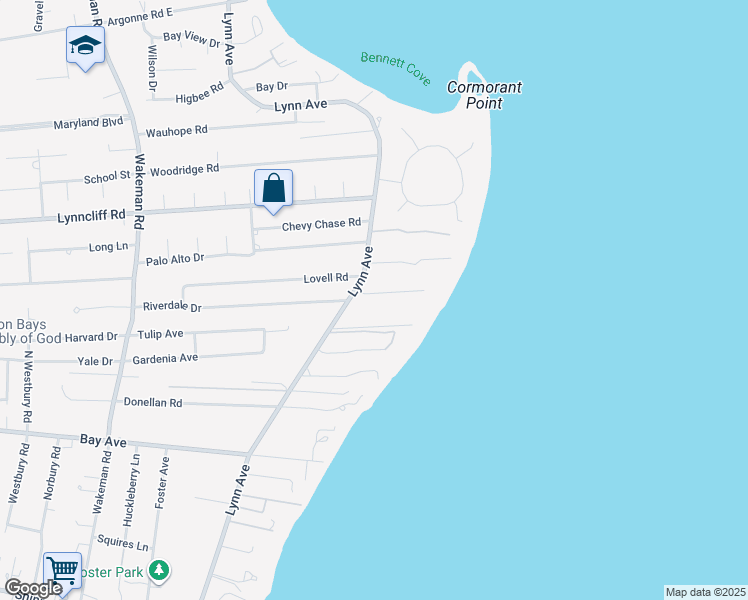 map of restaurants, bars, coffee shops, grocery stores, and more near 1 Lynn Court in Hampton Bays