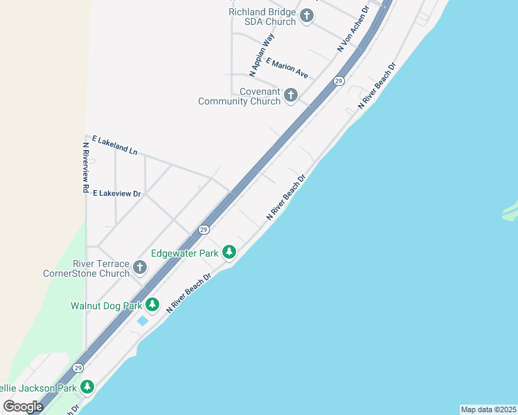 map of restaurants, bars, coffee shops, grocery stores, and more near 14711 North River Beach Drive in Chillicothe