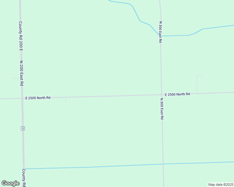 map of restaurants, bars, coffee shops, grocery stores, and more near 270 East 2500 North Road in Ashkum