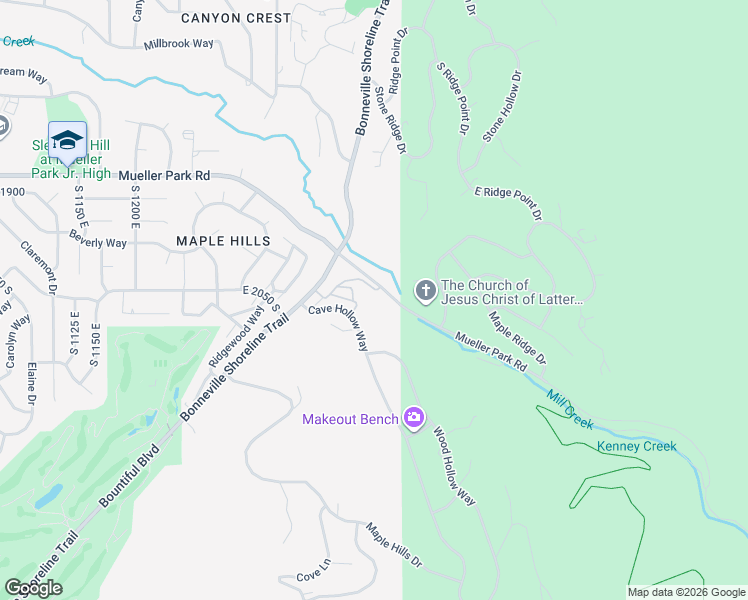 map of restaurants, bars, coffee shops, grocery stores, and more near 1686 1800 in Bountiful