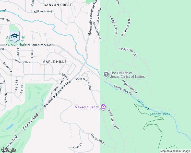 map of restaurants, bars, coffee shops, grocery stores, and more near 1686 1800 in Bountiful