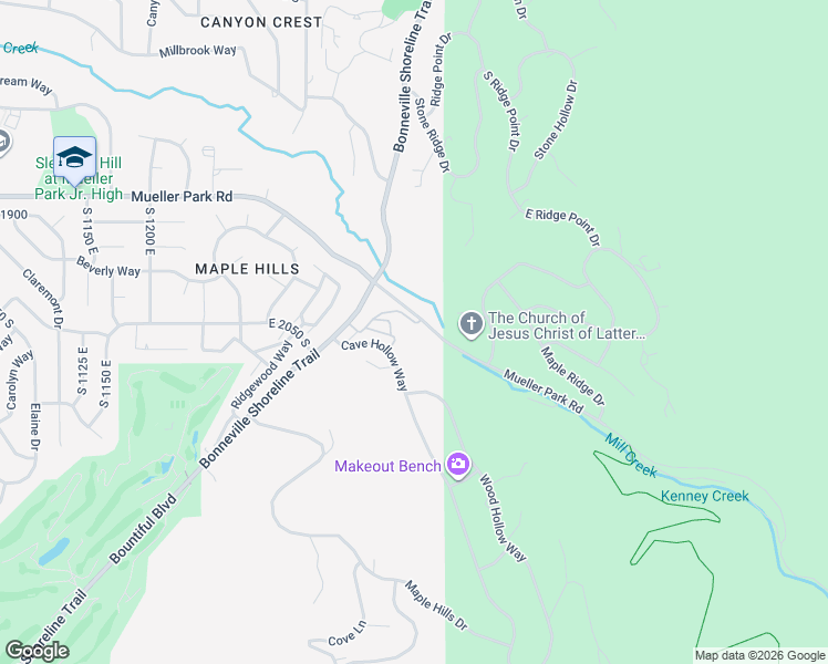 map of restaurants, bars, coffee shops, grocery stores, and more near 1686 1800 in Bountiful