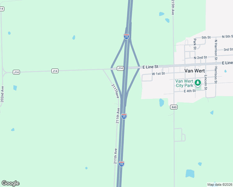 map of restaurants, bars, coffee shops, grocery stores, and more near 12197 211th Avenue in Van Wert