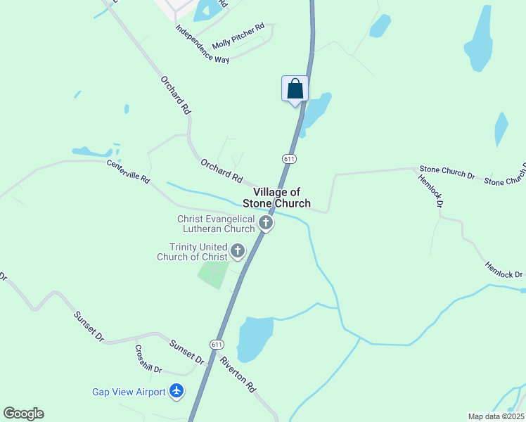 map of restaurants, bars, coffee shops, grocery stores, and more near 738 South Delaware Drive in Mount Bethel