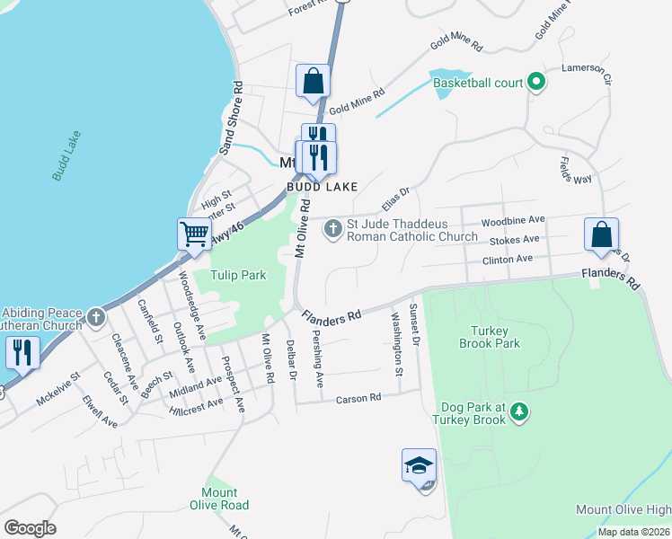 map of restaurants, bars, coffee shops, grocery stores, and more near 24 Ruggiero Way in Mount Olive