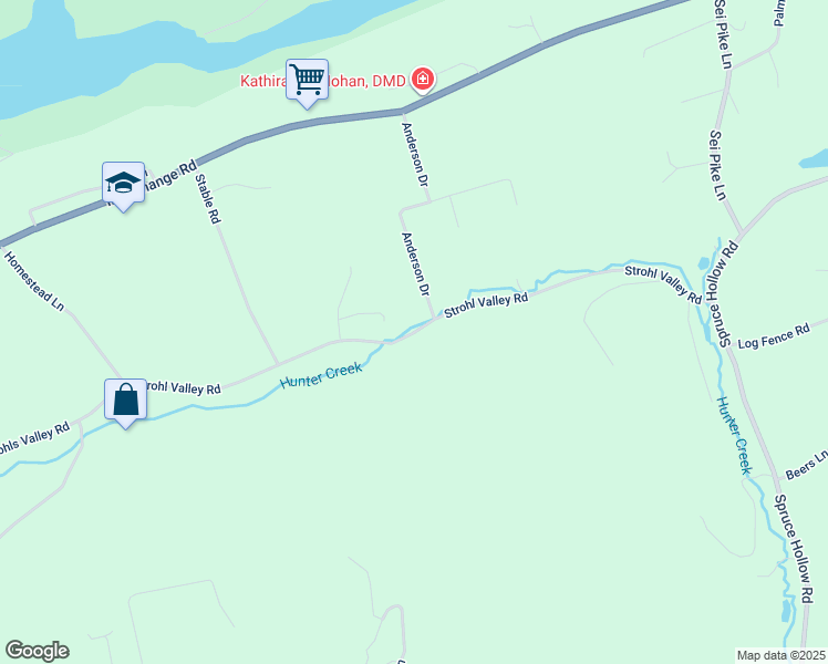map of restaurants, bars, coffee shops, grocery stores, and more near Strohl Valley Road in LEHIGHTON Borough